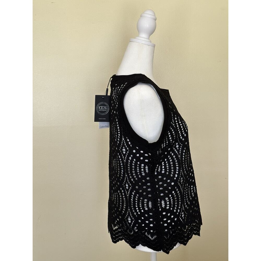 Calvin Klein Black Top Size 10 New with Tags Womens Dressy‎ Business Casual Top - Picture 15 of 16
